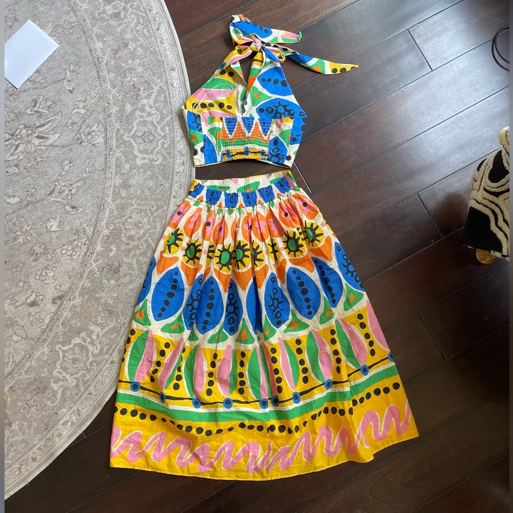 Joie Abstract Print Two Piece Set - Picture 2 of 4